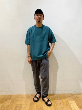 「Mお悩み別 / ふくらはぎ筋肉質」｜「アイテム（帽子）」を使った、10776kyさん（メンズ・179cm）の夏コーディネート