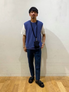 「Mお悩み別 / ふくらはぎ筋肉質」｜「アイテム（サンダル）」を使った、10776kyさん（メンズ・179cm）の春コーディネート