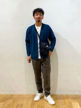 「アイテム（カーディガン/ボレロ）」を使った、10776kyさん（メンズ・179cm）の秋コーディネート