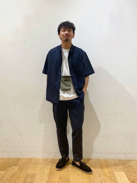 「Mお悩み別 / ふくらはぎ筋肉質」｜「アイテム（その他シューズ）」を使った、10776kyさん（メンズ・179cm）の夏コーディネート