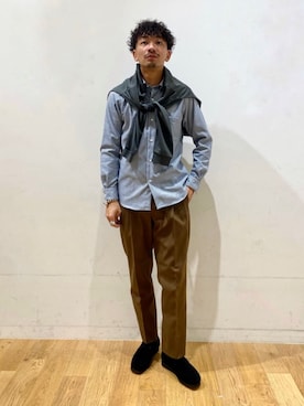 「アイテム（ビジネスシャツ）」を使った、10776kyさん（メンズ・179cm）の秋コーディネート