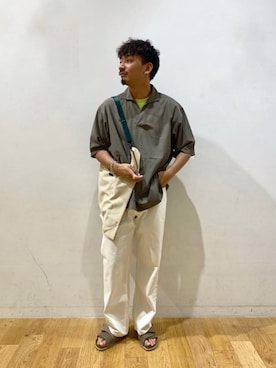 「Mお悩み別 / ふくらはぎ筋肉質」｜「アイテム（サンダル）」を使った、10776kyさん（メンズ・179cm）の夏コーディネート