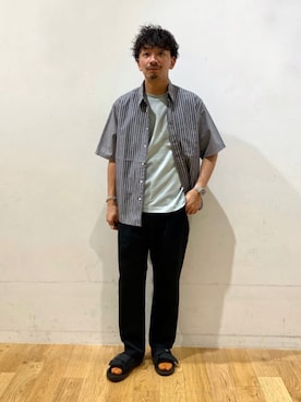 「Mお悩み別 / ふくらはぎ筋肉質」｜「アイテム（サンダル）」を使った、10776kyさん（メンズ・179cm）の夏コーディネート