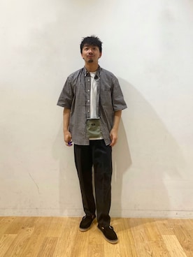 「Mお悩み別 / ふくらはぎ筋肉質」｜「アイテム（その他シューズ）」を使った、10776kyさん（メンズ・179cm）の夏コーディネート