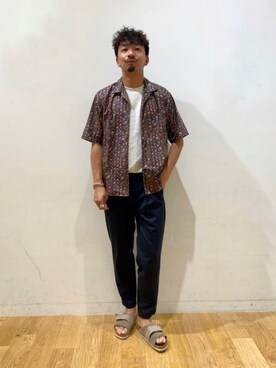 「Mお悩み別 / ふくらはぎ筋肉質」｜「アイテム（サンダル）」を使った、10776kyさん（メンズ・179cm）の夏コーディネート