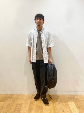 「Mお悩み別 / ふくらはぎ筋肉質」｜「アイテム（その他シューズ）」を使った、10776kyさん（メンズ・179cm）の夏コーディネート