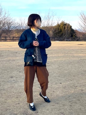 「古着女子」｜「アイテム（デニムジャケット）」を使った、äoiさん（レディース・165cm）の冬コーディネート