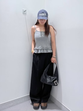 「アイテム（キャップ）」を使った、amiriiiさん（レディース・161cm・10代）の夏コーディネート