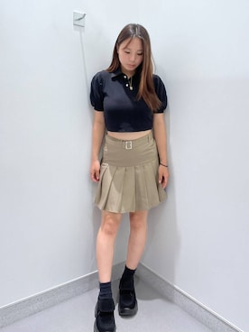 「アイテム（スカート）」を使った、amiriiiさん（レディース・161cm・10代）の夏コーディネート