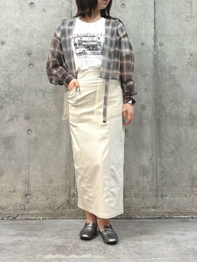 「アイテム（ローファー）」を使った、s.さん（レディース・160cm）の夏コーディネート