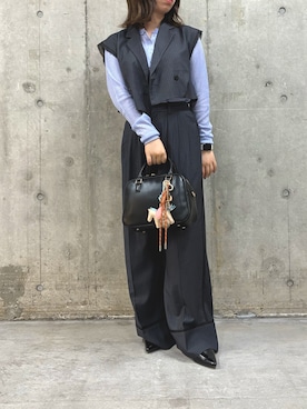 「SENSE OF PLACE by URBAN RESEARCH（センスオブプレイスバイアーバンリサーチ）の3タックスラックスワイドパンツ（その他パンツ）」を使った、s.さん（レディース・160cm）の夏コーディネート