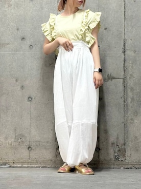 「KBF（ケイビーエフ）のアイテム（オールインワン・サロペット）」を使った、s.さん（レディース・161cm）の夏コーディネート