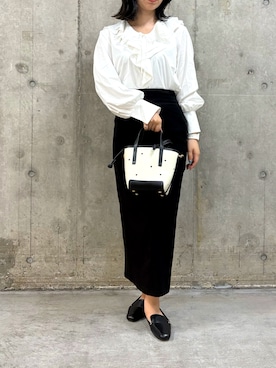 「ブラウスコーデ」｜「アイテム（ローファー）」を使った、s.さん（レディース・160cm）の秋コーディネート