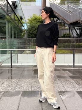 「長袖Tシャツ」｜Lavenham グランフロント大阪さん（レディース・175cm）の夏コーディネート