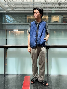 「アイテム（ベスト）」を使った、Lavenham グランフロント大阪さん（メンズ・167cm）の夏コーディネート
