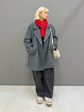 「アイテム（マフラー）」を使った、misuzuさん（レディース・153cm）の秋コーディネート