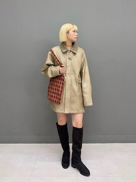 「SENSE OF PLACE by URBAN RESEARCH（センスオブプレイスバイアーバンリサーチ）のアイテム（トートバッグ）」を使った、misuzuさん（レディース・153cm）の秋コーディネート