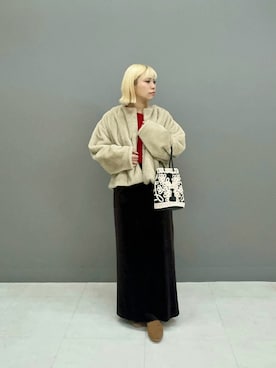 「SENSEOFPLACE」｜「アイテム（ブルゾン）」を使った、misuzuさん（レディース・153cm）の秋コーディネート