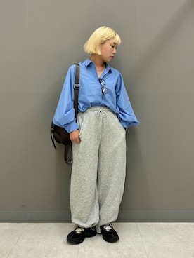 「アイテム（スウェットパンツ）」を使った、misuzuさん（レディース・153cm）の夏コーディネート