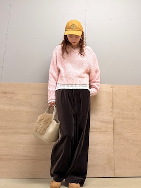 「アイテム（スリッポン）」を使った、カトソンさん（レディース・158cm・20代）の冬コーディネート