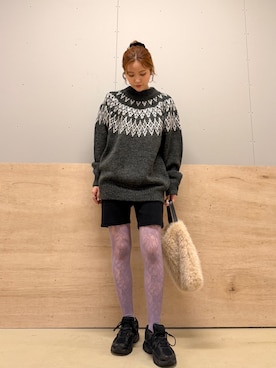 「アイテム（ヘアアクセサリー）」を使った、カトソンさん（レディース・158cm）の秋コーディネート