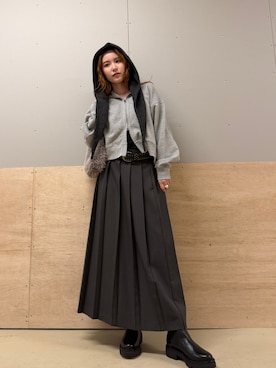 「eness（エネス）のENESS　チェルシーブーツ（ブーツ）」を使った、カトソンさん（レディース・158cm）の秋コーディネート