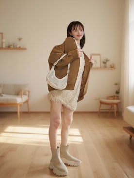 「アイテム（チュニック）」を使った、r i n o.. ♡ྀིさん（レディース・153cm）の秋コーディネート