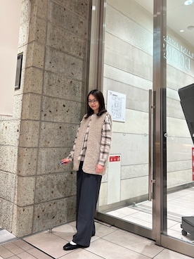 「アイテム（その他アウター）」を使った、manaさん（レディース・162cm）の秋コーディネート