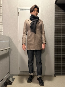 「A.P.C.（アーペーセー）のアイテム（その他）」を使った、bitter0404さん（メンズ・176cm）の冬コーディネート