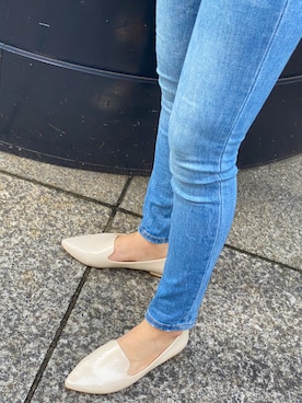 「ZARA（ザラ）のアイテム（デニムパンツ、ブルー系）」を使った、ミントさん（レディース・160cm）の夏コーディネート