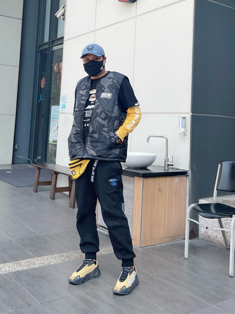 AAPE BY A BATHING APEのナイロンジャケットを使った人気ファッション