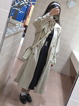 「RETRO GIRL（レトロガール）のアイテム（トレンチコート）」を使った、セキレイさん（レディース・160cm）の秋コーディネート