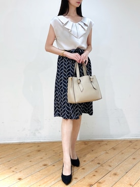 「m.f.editorial（エムエフエディトリアル）のアイテム（スカート）」を使った、m.tさん（レディース・163cm）の夏コーディネート