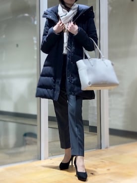 「m.f.editorial（エムエフエディトリアル）のアイテム（フォーマルスーツ/小物）」を使った、m.tさん（レディース・163cm）の冬コーディネート