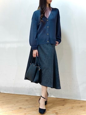 「m.f.editorial（エムエフエディトリアル）のアイテム（スカート）」を使った、m.tさん（レディース・163cm）の冬コーディネート