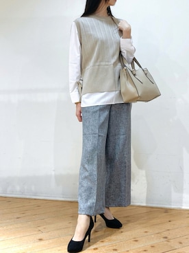 「m.f.editorial（エムエフエディトリアル）のアイテム（パンツ）」を使った、m.tさん（レディース・163cm）の秋コーディネート