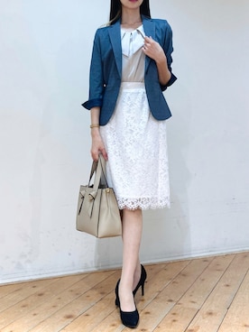 「m.f.editorial（エムエフエディトリアル）のアイテム（スカート）」を使った、m.tさん（レディース・163cm）の夏コーディネート