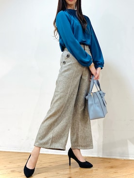 「m.f.editorial（エムエフエディトリアル）のアイテム（パンツ）」を使った、m.tさん（レディース・163cm）の秋コーディネート
