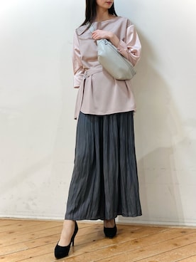 「TAKA-Q（タカキュー）のアイテム（バッグ）」を使った、m.tさん（レディース・163cm）の秋コーディネート