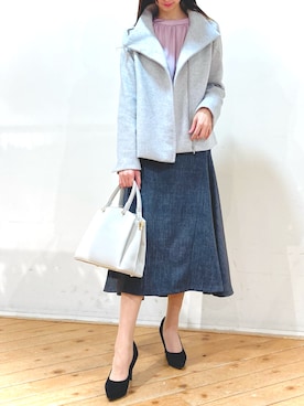 「m.f.editorial（エムエフエディトリアル）のアイテム（スカート）」を使った、m.tさん（レディース・163cm）の冬コーディネート