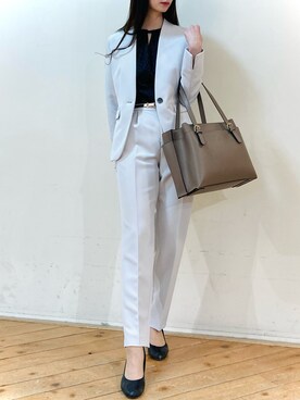 「m.f.editorial（エムエフエディトリアル）のアイテム（バッグ）」を使った、m.tさん（レディース・163cm）の夏コーディネート