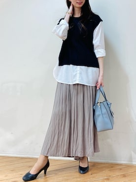 「m.f.editorial（エムエフエディトリアル）のアイテム（トップス）」を使った、m.tさん（レディース・163cm）の秋コーディネート