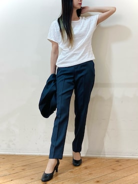 「m.f.editorial（エムエフエディトリアル）のアイテム（トップス）」を使った、m.tさん（レディース・163cm）の秋コーディネート