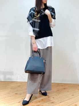 「m.f.editorial（エムエフエディトリアル）のアイテム（トップス）」を使った、m.tさん（レディース・163cm）の冬コーディネート