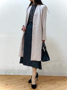 「m.f.editorial（エムエフエディトリアル）のアイテム（スカート）」を使った、m.tさん（レディース・163cm）の冬コーディネート