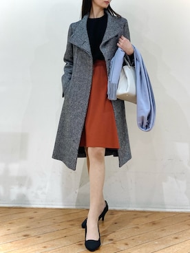 「m.f.editorial（エムエフエディトリアル）のアイテム（ジャケット/アウター）」を使った、m.tさん（レディース・163cm）の冬コーディネート