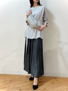 「TAKA-Q（タカキュー）のアイテム（バッグ）」を使った、m.tさん（レディース・163cm）の秋コーディネート