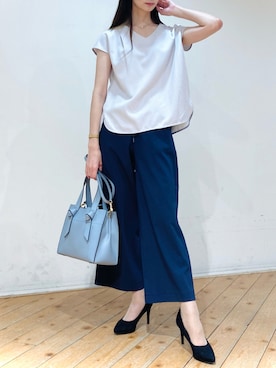 「m.f.editorial（エムエフエディトリアル）のアイテム（パンツ）」を使った、m.tさん（レディース・163cm）の夏コーディネート