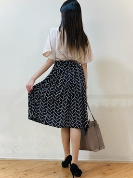 「m.f.editorial（エムエフエディトリアル）のアイテム（スカート）」を使った、m.tさん（レディース・163cm）の夏コーディネート