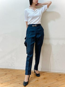 「m.f.editorial（エムエフエディトリアル）のアイテム（トップス）」を使った、m.tさん（レディース・163cm）の秋コーディネート